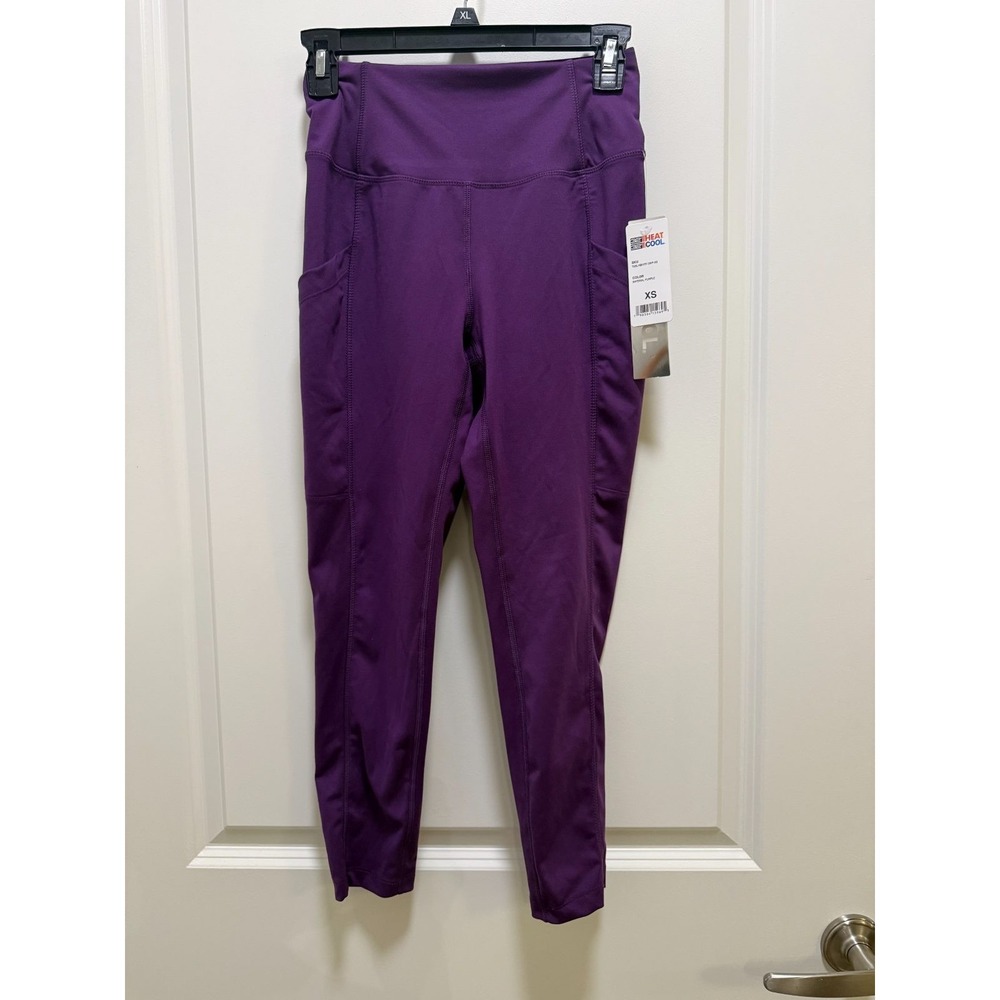 32 Degrees Women's Purple Activewear Capri Leggings XS NWT Side‎ Pockets